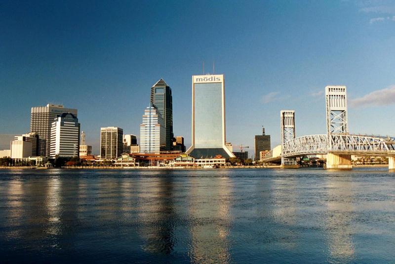 View of Jacksonville from a marina on the St. John's River.
