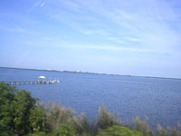 View from a marina in Melbourne, central Florida.